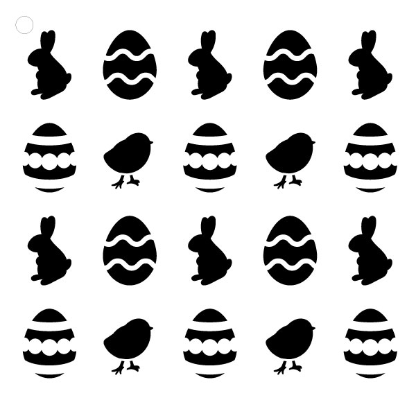 Hoppy Easter -Pattern Stencil - 9" X 9"