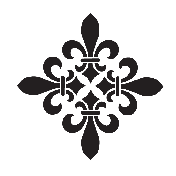 Download Fleur De Lis Diamond - Versailles - Art Stencil - 4" x 4 ...