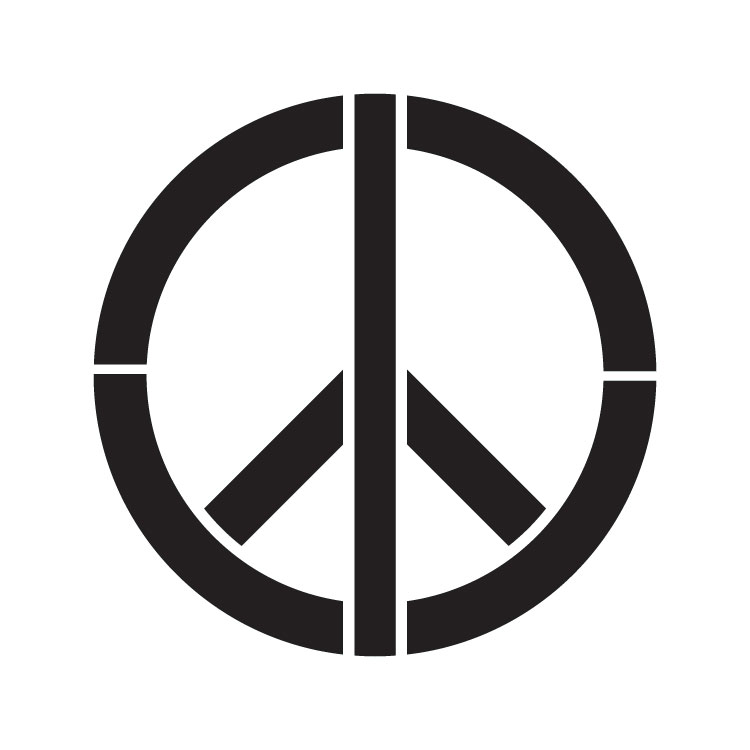 Peace Sign - Art Stencil - 9" x 9" - STCL1260_3 by StudioR12