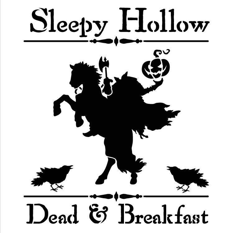 Sleepy Hollow Dead & Breakfast  - Word Art Stencil - 12" x 12" -STCL1284_2 by StudioR12
