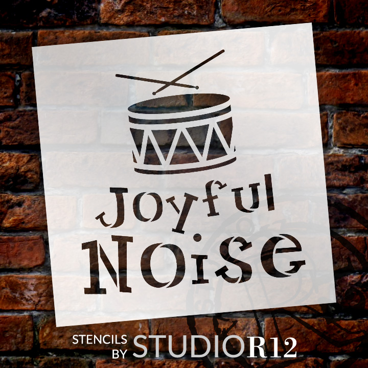 Joyful Noise - Word Art Stencil - 6" x 6" - STCL1368_1 by StudioR12
