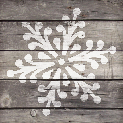 Delicate Snowflakes Stencil