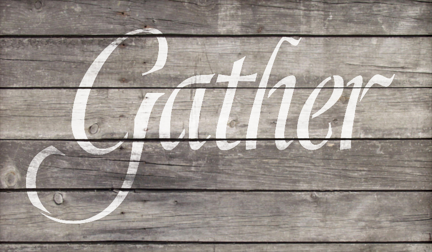 Gather - Graceful  - Word Stencil - 12" x 7" - STCL2154_1 - by StudioR12