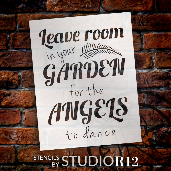 Garden Angels - Word Art Stencil - 17" x 22" - STCL1827_5 - by StudioR12