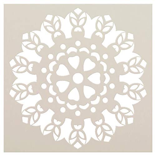 Mandala - Tiki - Complete Stencil by StudioR12 | Reusable Mylar Template | Use to Paint Wood Signs - Pallets - Pillows - Wall Art - Floor Tile - Select Size
