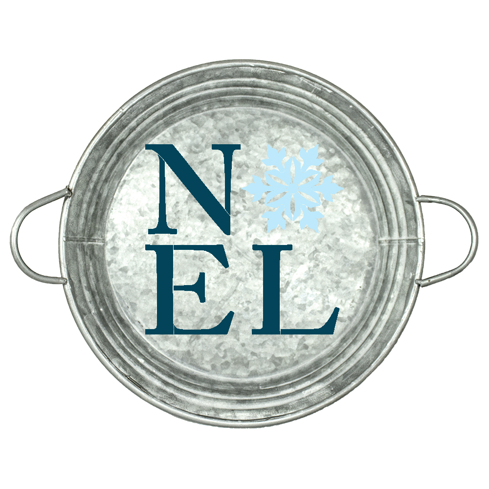 Noel with Snowflake | Word Art Stencil | by StudioR12 | 12" Round | Medium