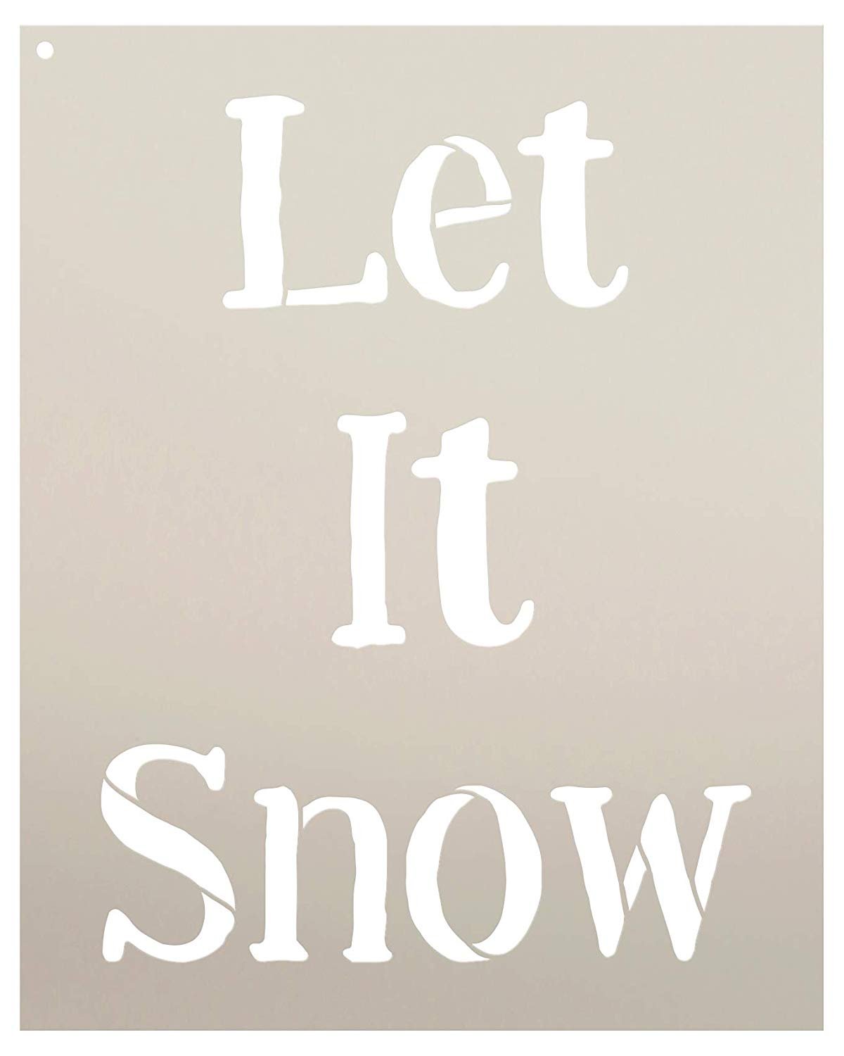 let it snow stencil for jara