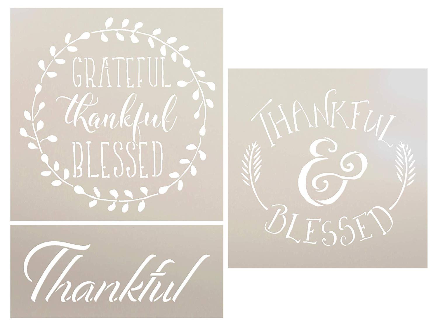 Creative Expressions Mini Stencil Grateful 4 in x 3 in