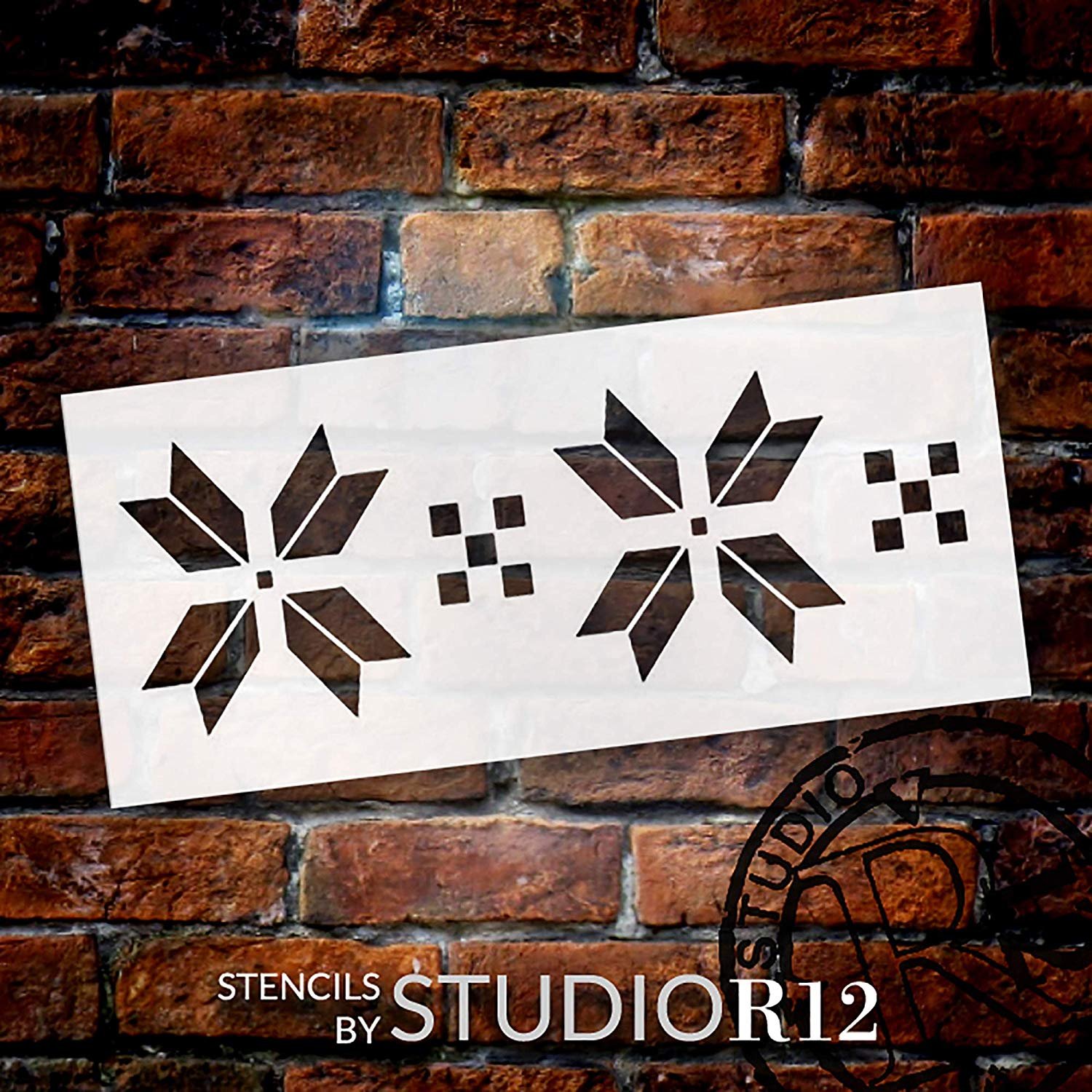 Snowflake Stencil by StudioR12 | Classic Winter Holiday Art | Reusable  Mylar Template | Painting, Chalk, Mixed Media | Use for Wall Art, DIY Home