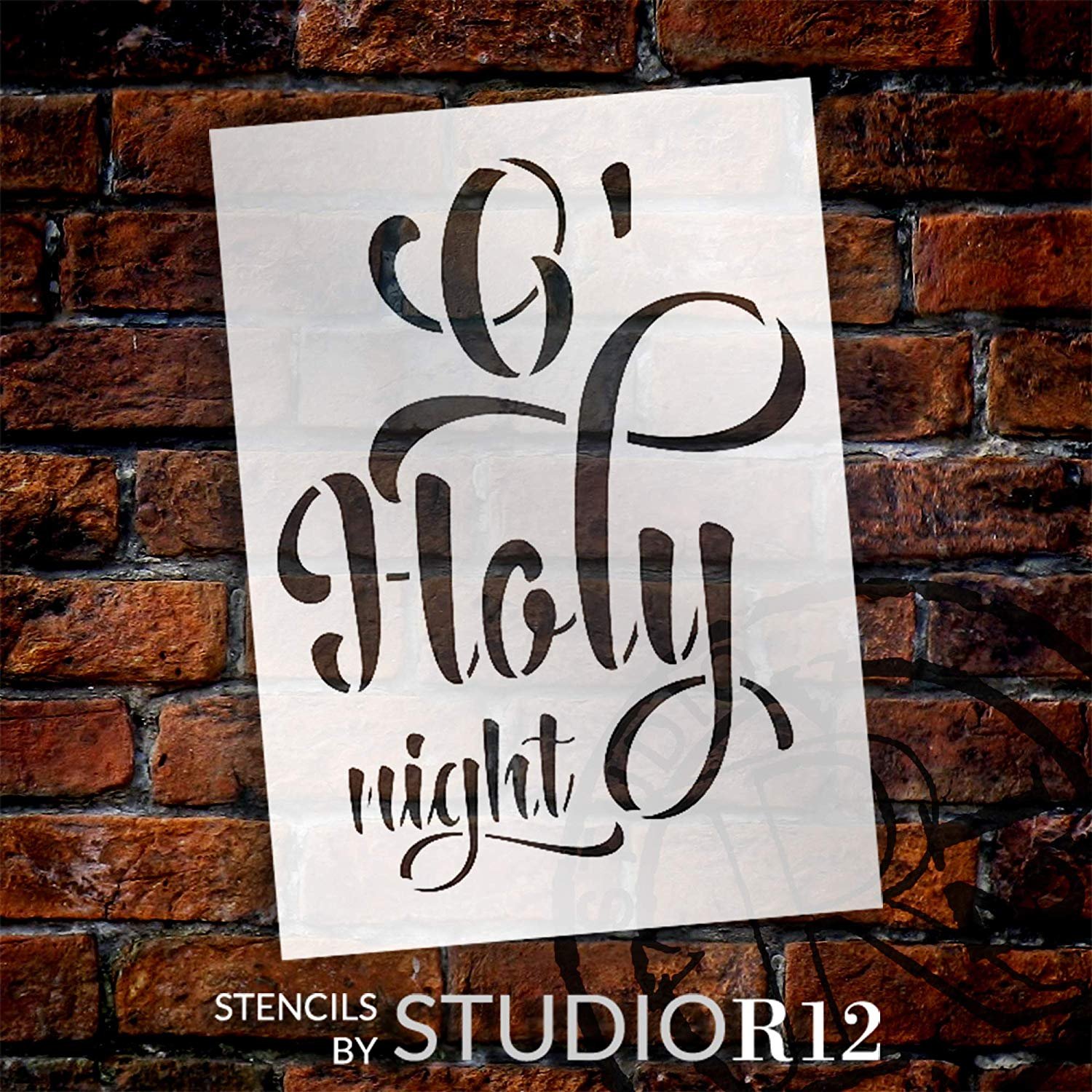 O Holy Night Stencil - Reusable Stencil for Holiday Crafting