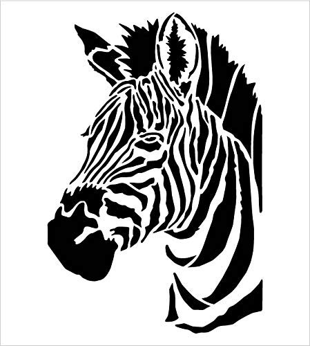 Zebra Portrait Stencil by StudioR12 | Zoo Animals | Craft Educational ...