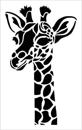 giraffe portrait stencil by studior12 zoo animals diy