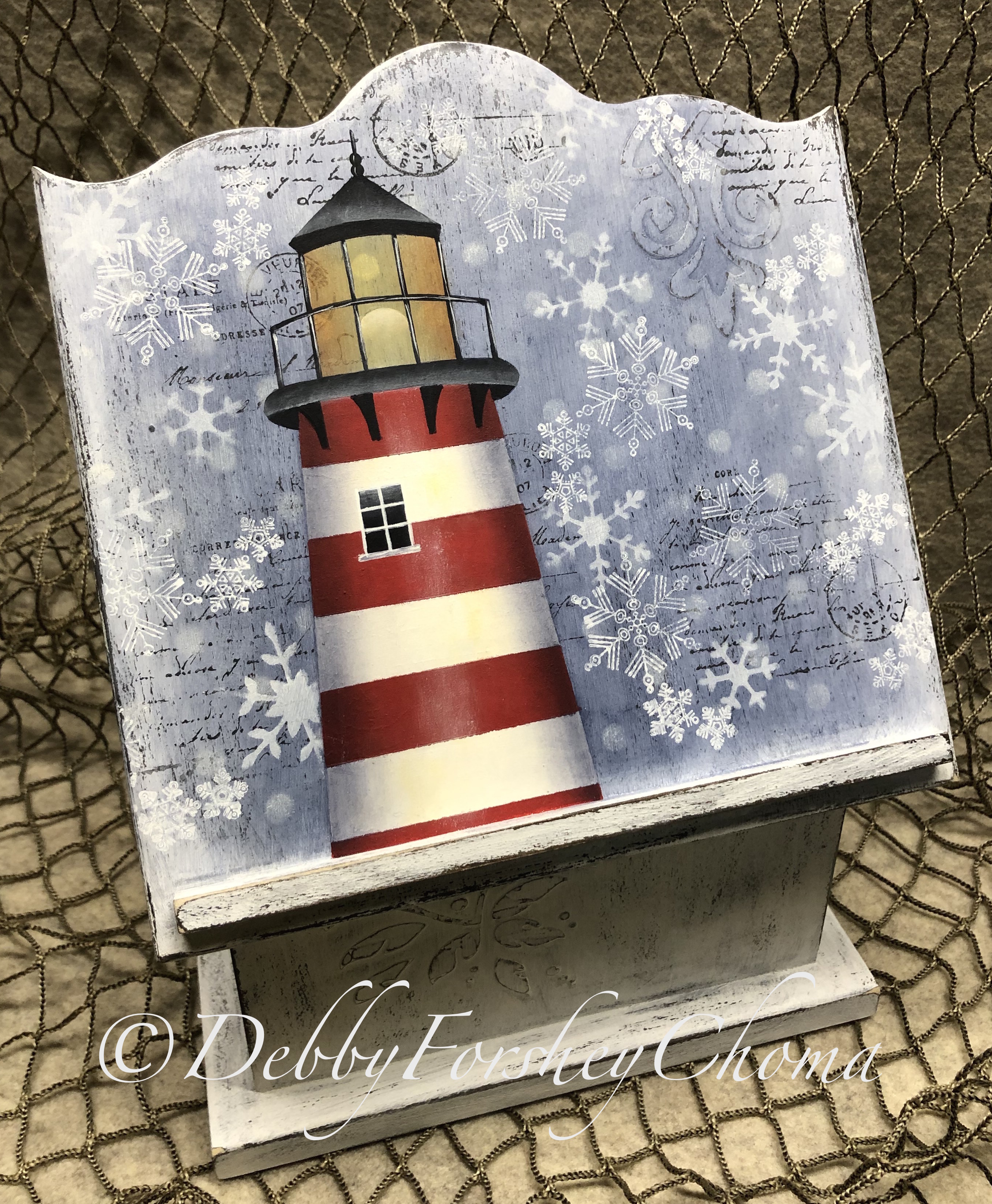 Winter Lighthouse Recipe Box - E-Packet - Debby Forshey-Choma