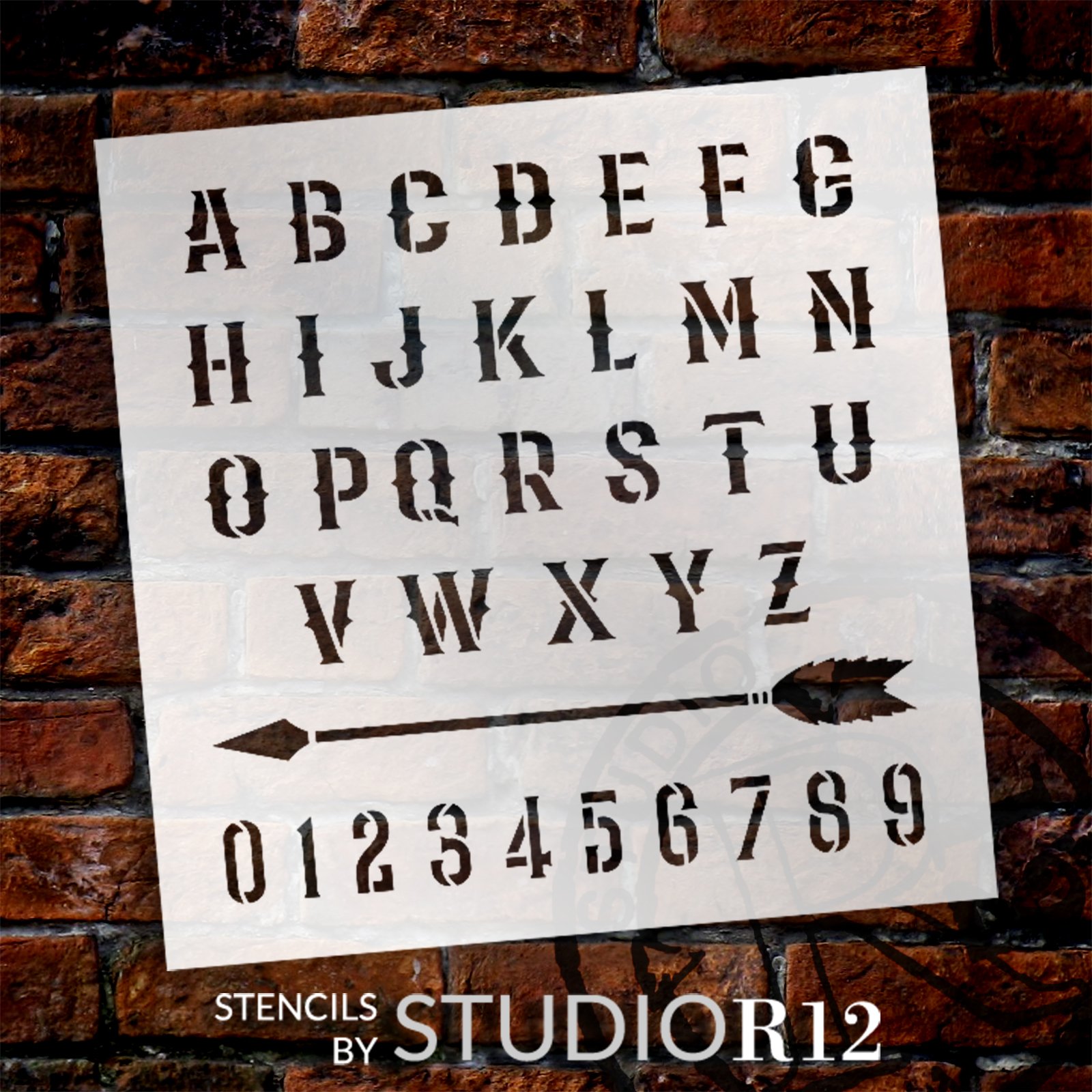 Letter Stencils for Painting on Wood - Stencil Package with Alphabet Letter  & Number Stencil Templates in Multiple Fonts -Large Alphabet Stencils for