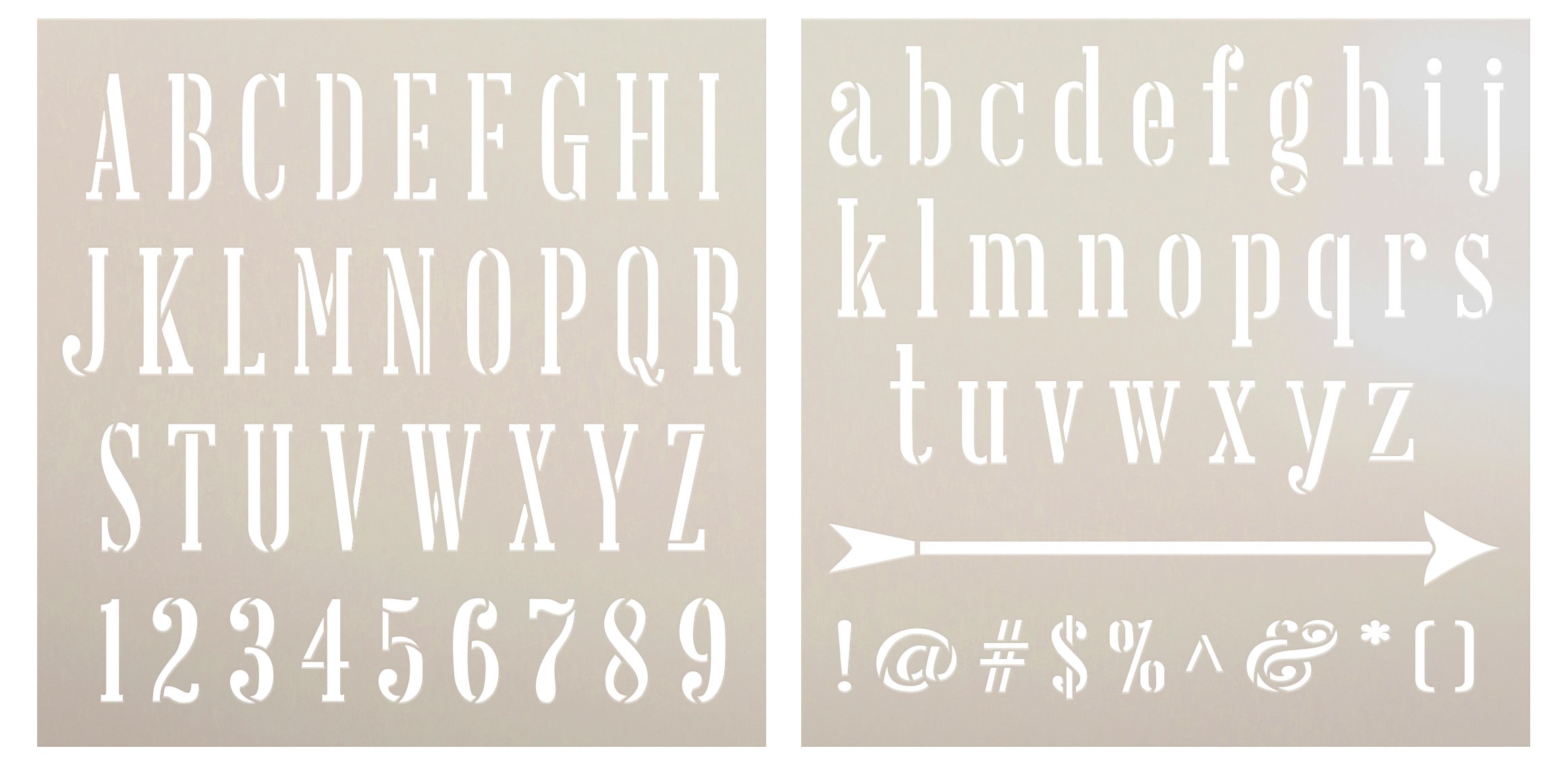 Victorian Serif Full Alphabet Stencils by StudioR12