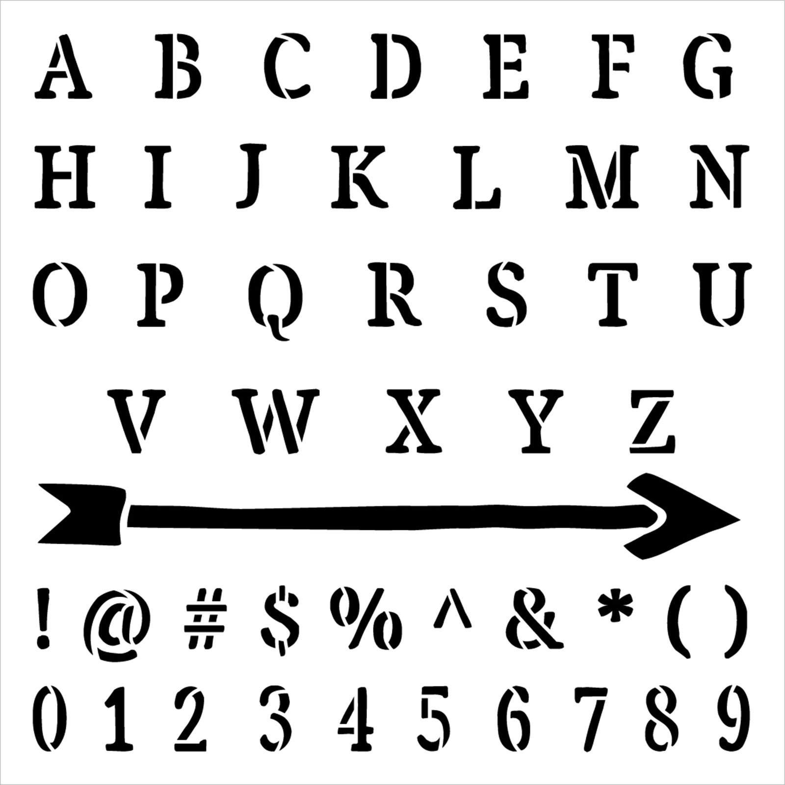 Victorian Serif Full Alphabet Stencils by StudioR12