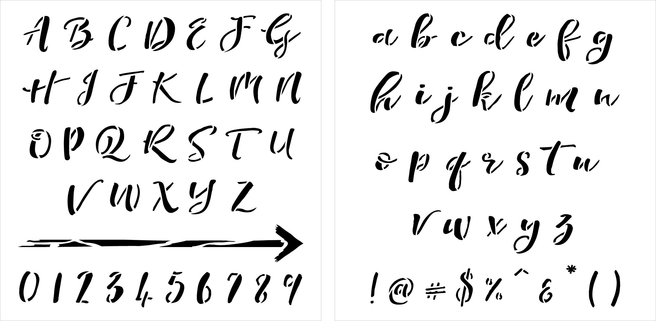 Rugged Serif Font Full Alphabet Stencils by StudioR12