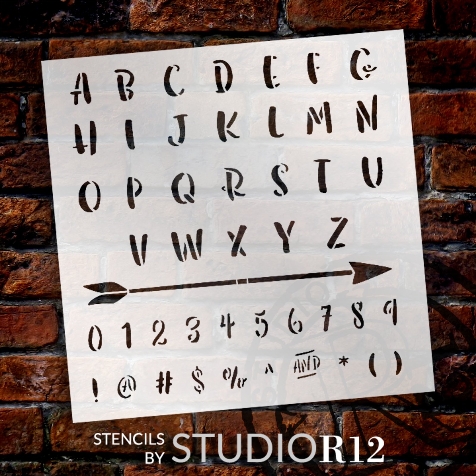 Hand-Drawn Ink Full Alphabet Stencil by StudioR12, Reusable Lettering  Stencils, DIY Journaling & Scrapbooking