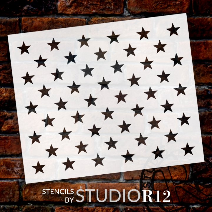 American Flag 50 Star Stencil by StudioR12