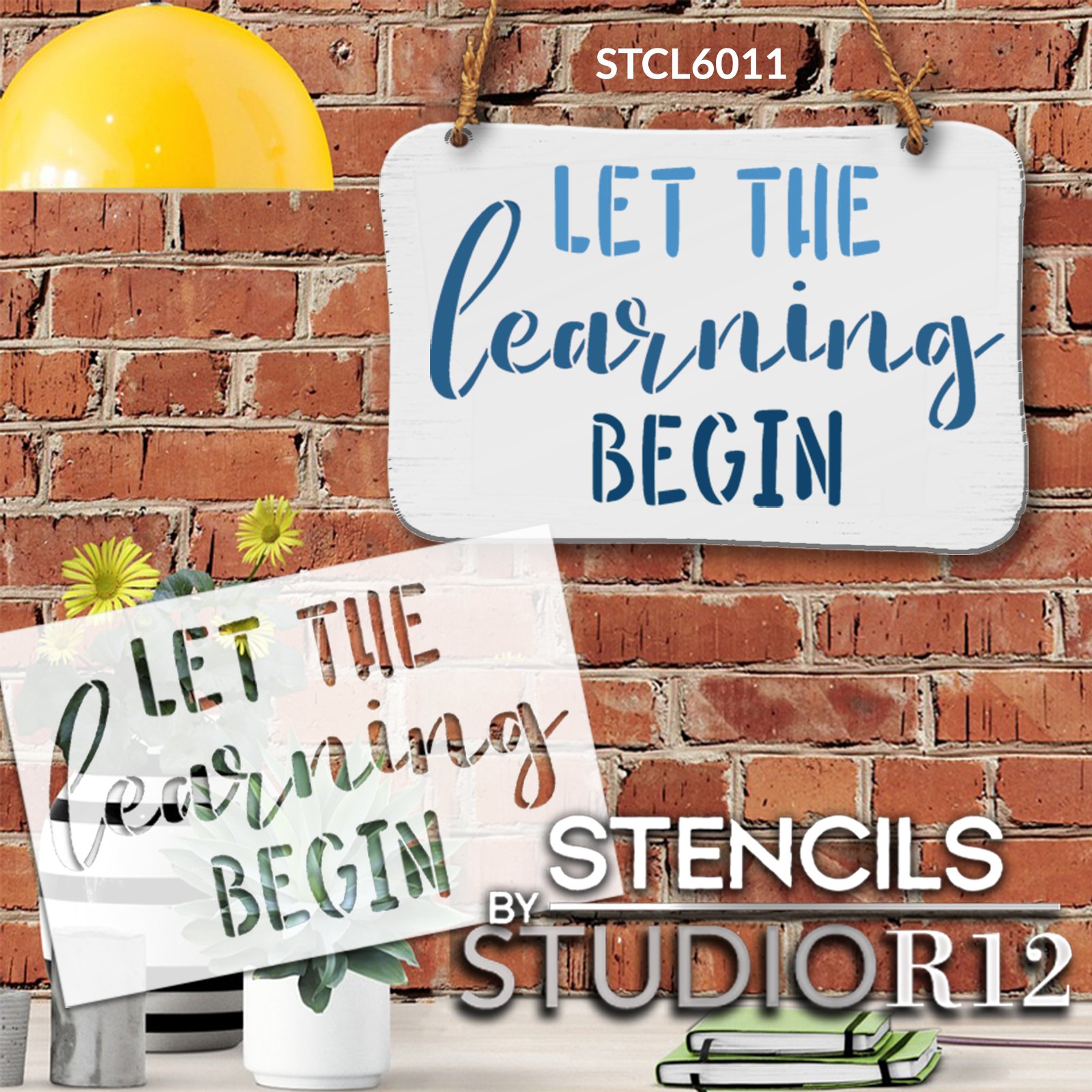 Welcome Stencil by StudioR12 - Edwardian Script Word Art - Reusable My –  StudioR12 Stencils