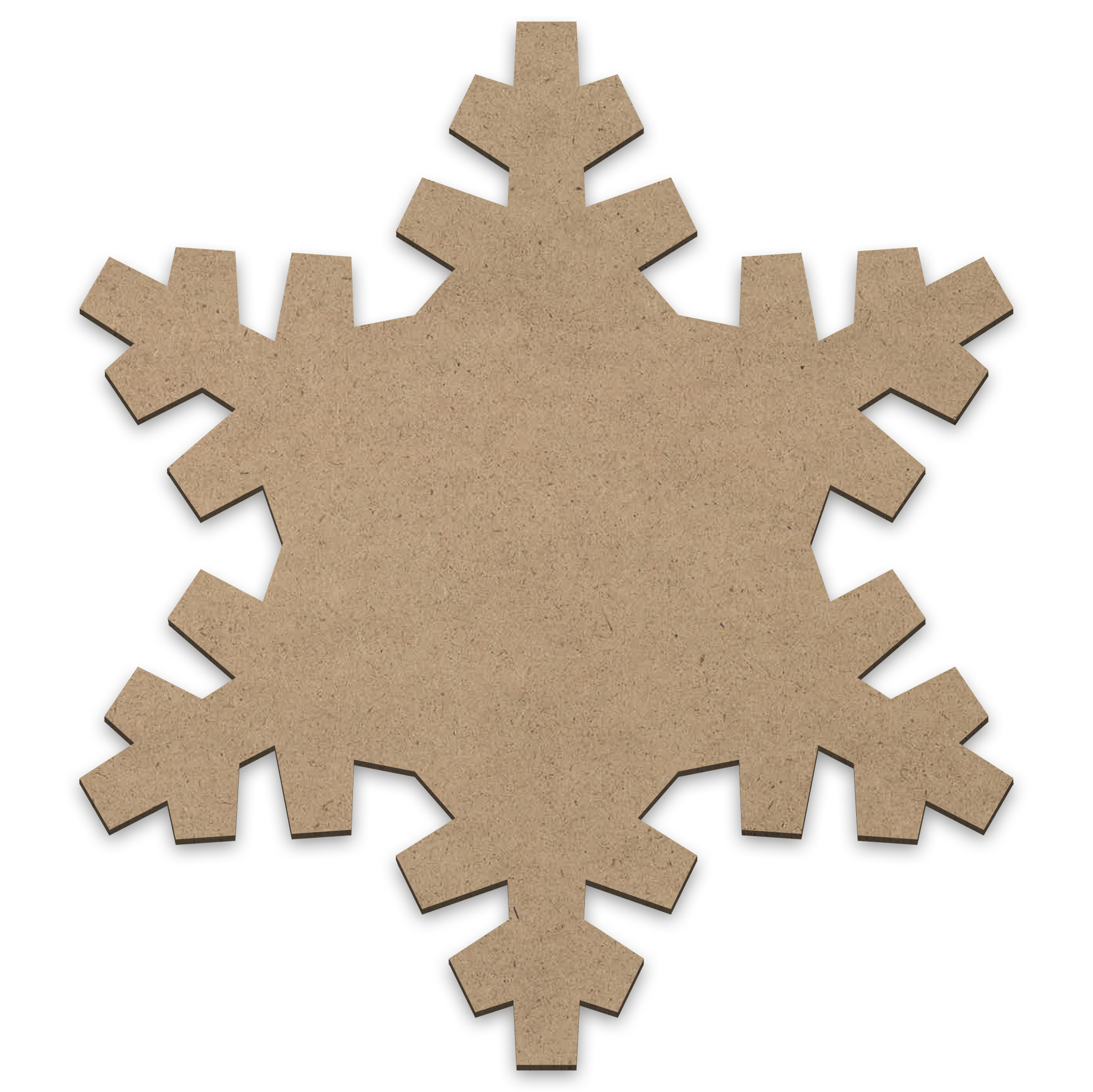 Snowflake Shaped Wood Surface, 1/4 MDF, Select Size