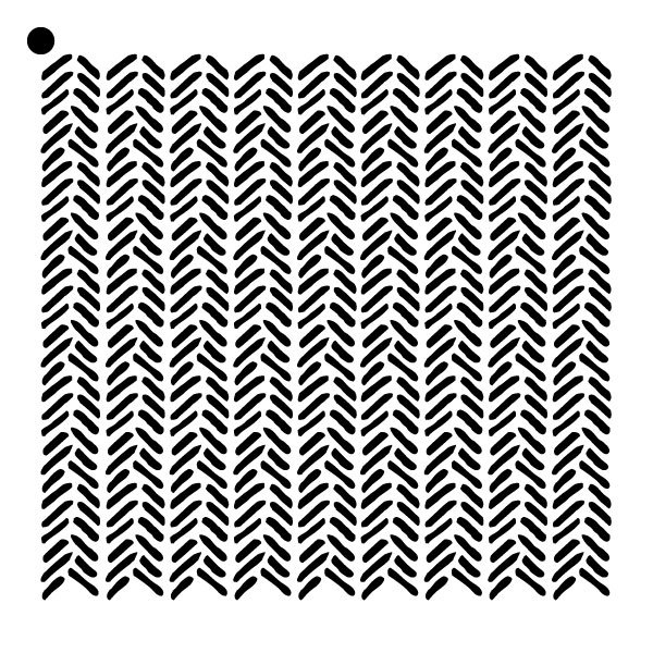 Herringbone Stencil by StudioR12 | Reusable Knit Pattern Template | Crafting & Painting | DIY Mixed Media & Multimedia Decor | Size 6" x 6"