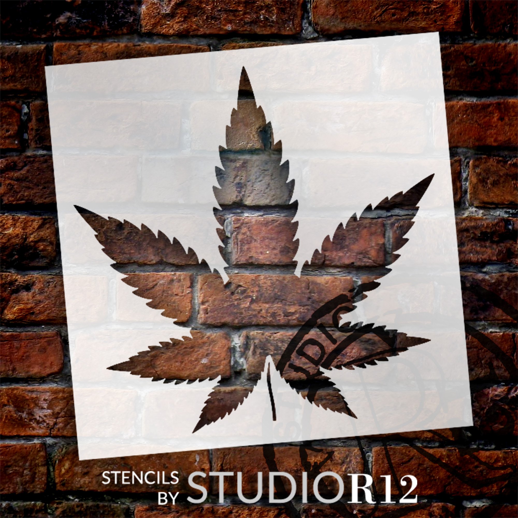 Marijuana Leaf Stencil for Painting by StudioR12, Cannabis Pot Hemp  Reusable Template, Craft DIY Hippie Home Decor, Paint Wood Sign