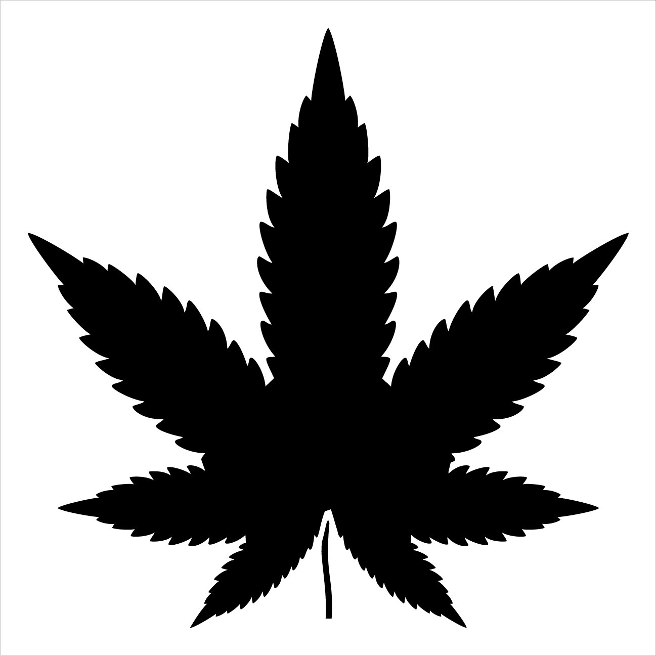 Marijuana Leaf Stencil for Painting by StudioR12 Cannabis Pot Hemp