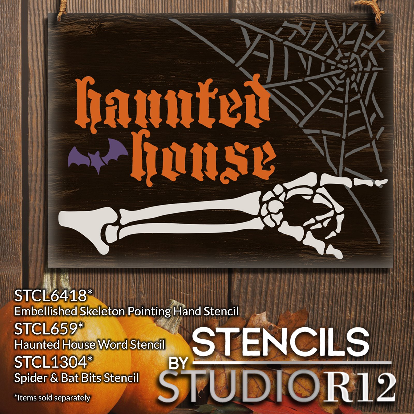 Haunted House Halloween Stencil - Craft stencils for DIY Halloween home  decor