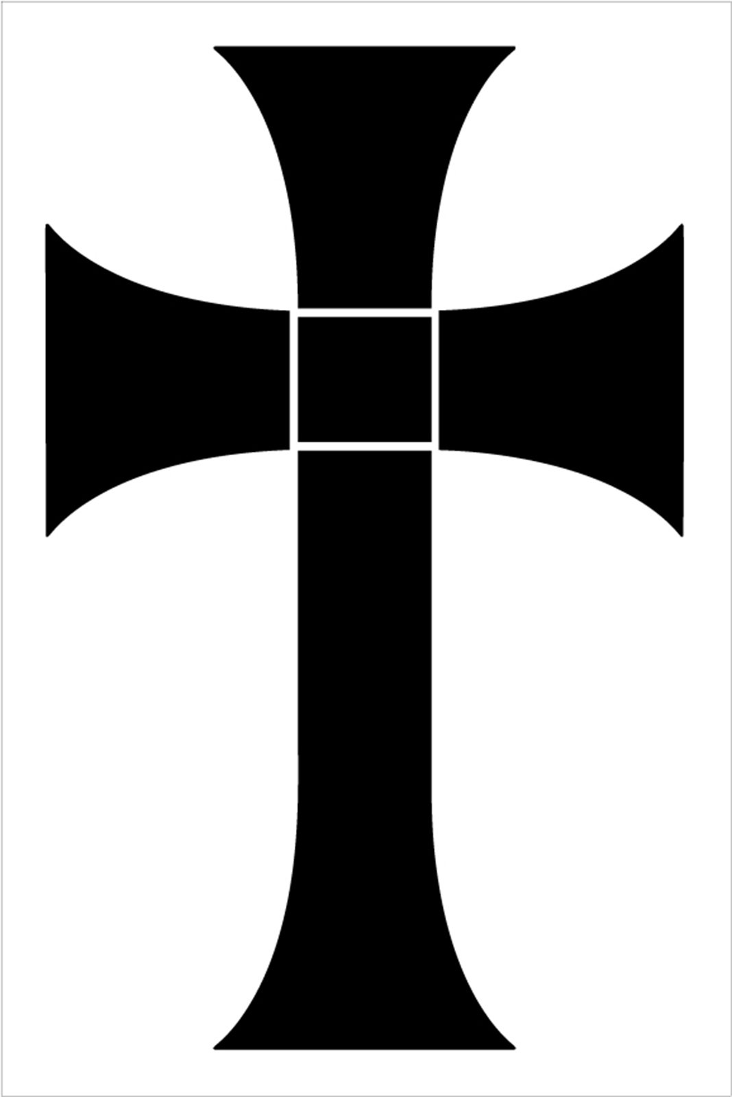 Gothic Cross Stencil by StudioR12 | Christian Symbol Collage Wall Art | Craft DIY Faith Theme Living Room Decor | Paint Wood Signs | Select Size