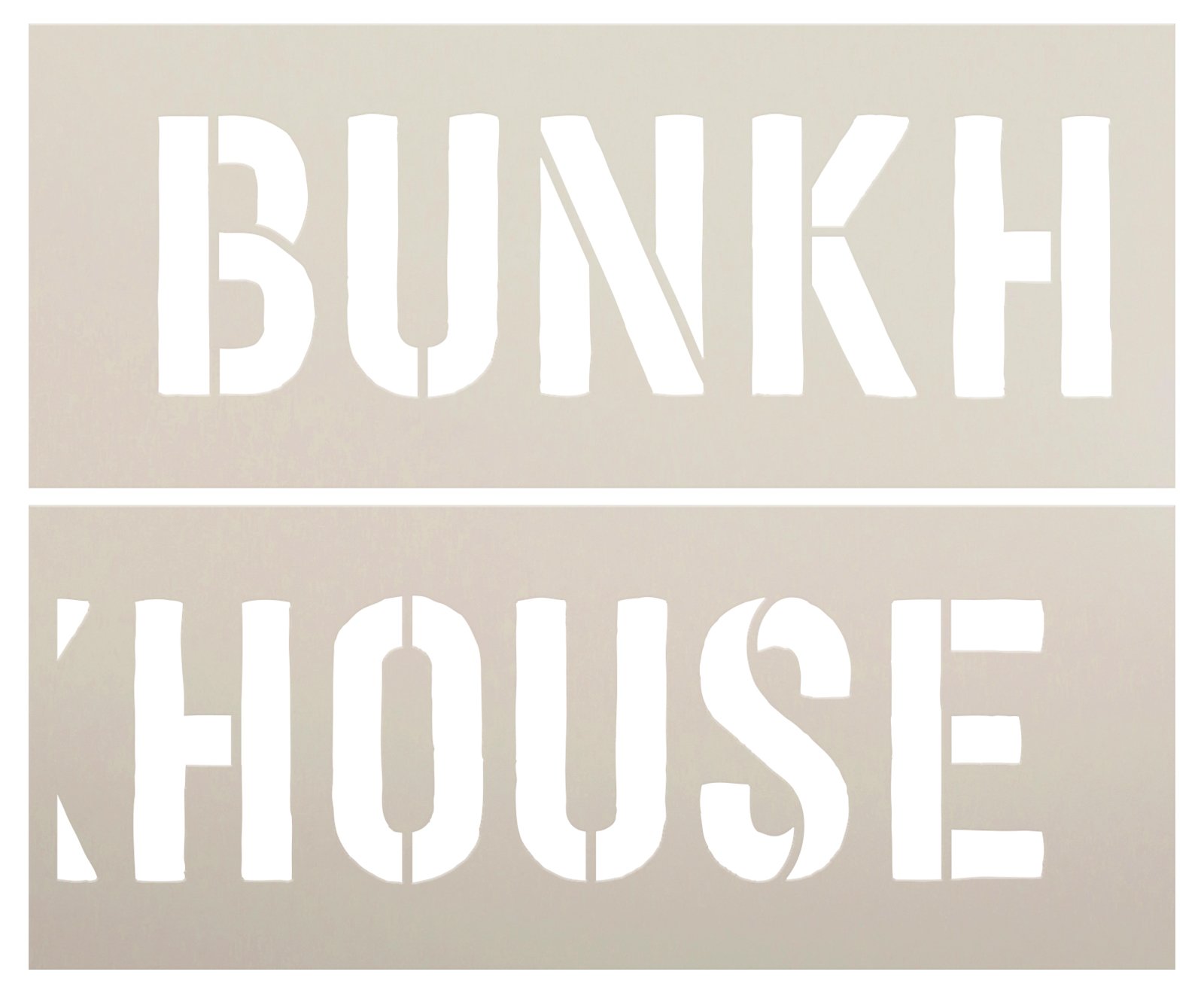 Rustic Bunkhouse Print Word Art Stencil by StudioR12 - Select Size - USA MADE - Craft DIY Modern Farmhouse Bedroom Home Decor | Paint Jumbo Wood Sign