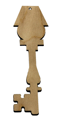 Wood Ornament Key - Lamp