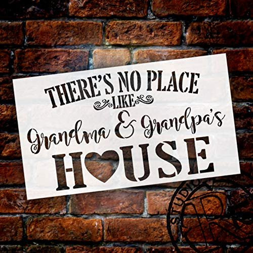 Download There Is No Place Like Grandma And Grandpa S House By Studior12 Word Stencil Reusable Mylar Template Acrylic Chalk Mixed Media Mothers