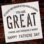 Happy Fathers Day You are Great Stencil by Studio R12 | for Wood Sign | Word Art Reusable | Fall Decor | Family Dining | Painting Chalk Mixed Multi-Media | DIY Home - Choose Size