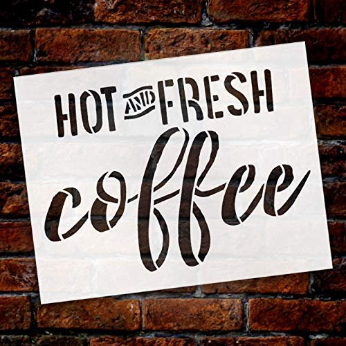 Quick and Hot Coffee 5 Cents Stencil by StudioR12 | Craft DIY Cafe Home  Decor | Paint Coffee Bar Wood Sign | Reusable Mylar Template | Select Size