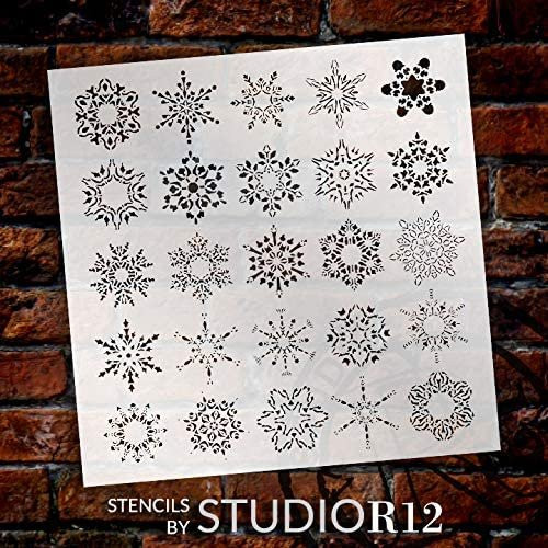 Diamond Snowflake Stencil by StudioR12