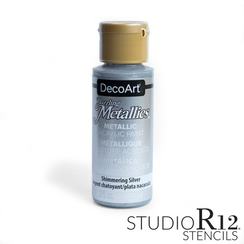  Dazzling Metallics Acrylic Paint 2oz-Shimmer Silver