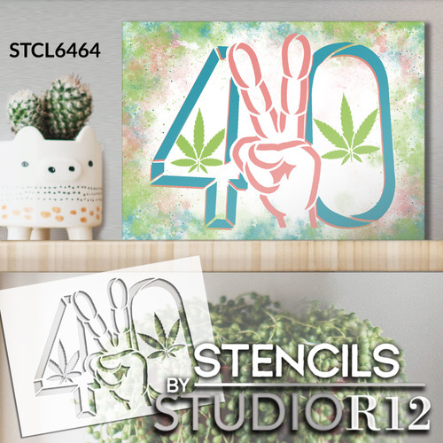 weed plant stencils