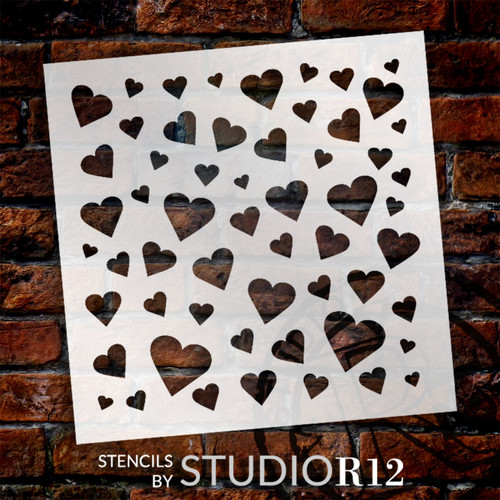 Handmade Hearts Stencil Pattern by StudioR12