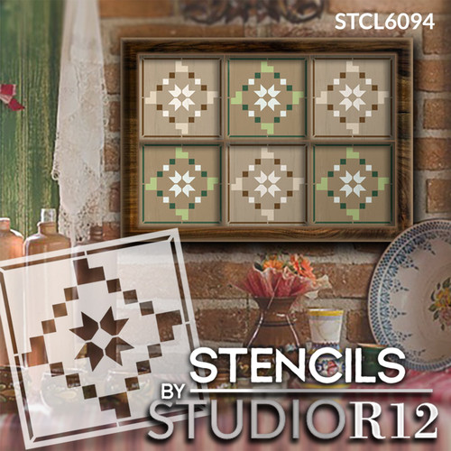 Mudra Stencils - Cross Stitch -6x6 - for DIY Home Decors, Mixed Media,  Arts & Crafts, Reusable Painting Stencil Template : : Home &  Kitchen