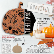 Grateful Word Art Stencil by StudioR12 - USA Made - DIY Fall & Thanksgiving Home Decor - Reusable Simple Handwritten Template for Crafting & Painting - STCL7193