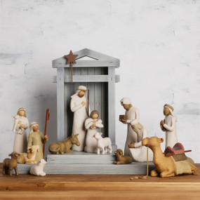 Nativity Deluxe plus The Three Wisemen and Camel, 14-piece Set