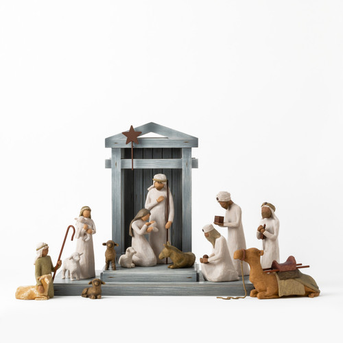 Nativity Deluxe plus The Three Wisemen and Camel, 14-piece Set