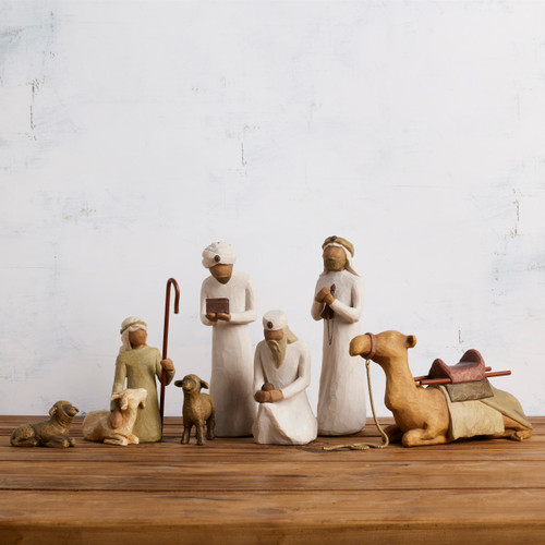 Nativity Accessory Figures, The Three Wisemen and Camel, 7-piece Set