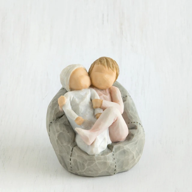 Willow Tree Moeder en zoon figuur plus mijn meisjes figuur, gebeeldhouwde handgeschilderde 2-delige set