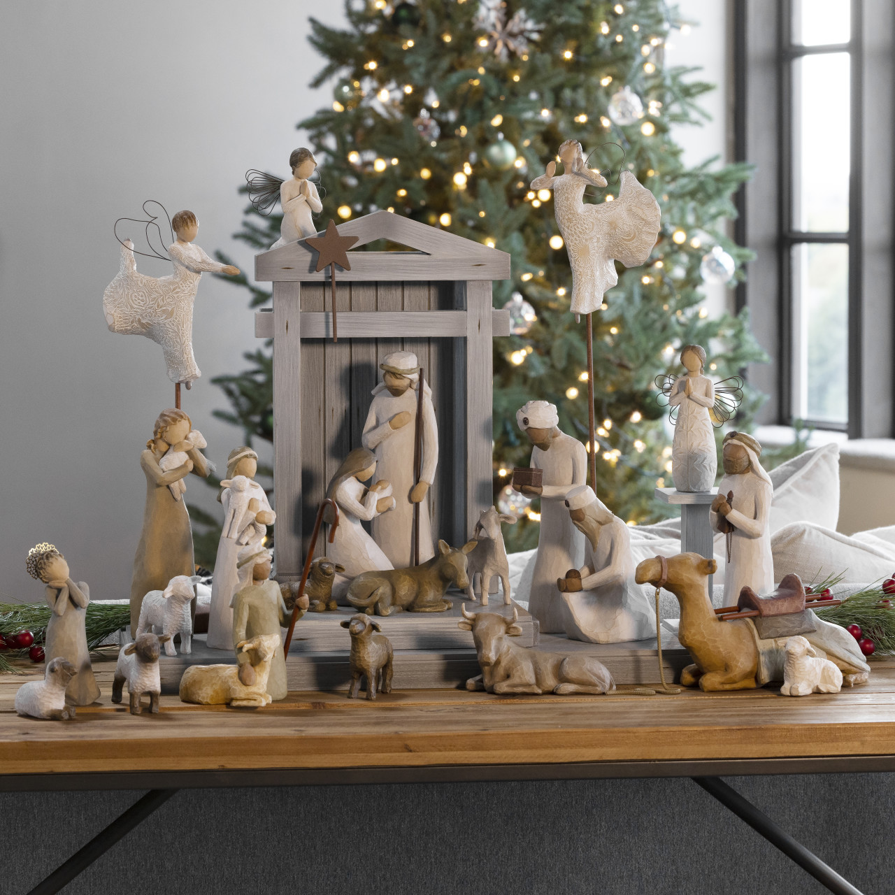 0909-140 Willow Tree 　ウィローツリー　天使　4体 Nativity Bundle 25 pieces | Official Willow Tree