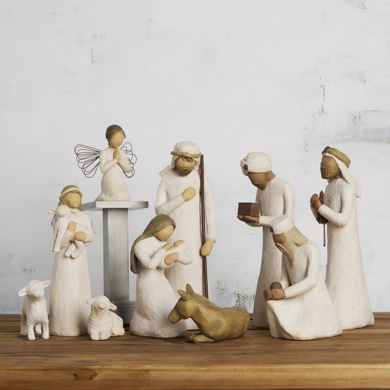 Nativity Starter Figures plus The Three Wisemen and Angel, 11-piece Set thumbnail