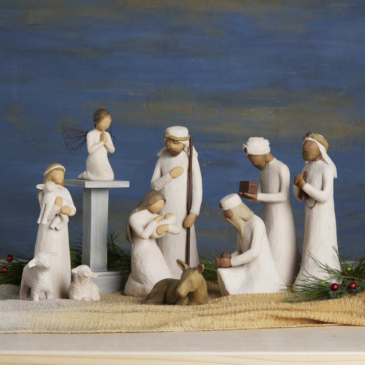 Nativity Starter Figures plus The Three Wisemen and Angel, 11-piece Set thumbnail