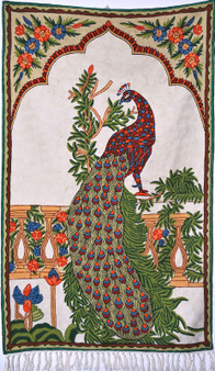 Kashmir Wool Tapestry Area Rug, Multicolor 3x5 feet #CWR15129