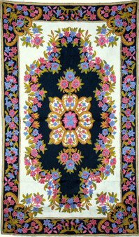 Kashmir Wool Tapestry Area Rug, Multicolor 3x5 feet #CWR15123